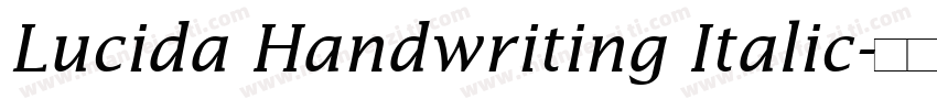 Lucida Handwriting Italic字体转换